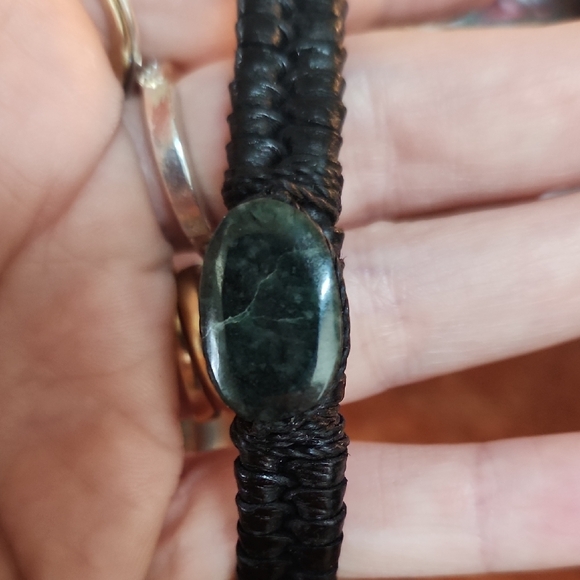 Silvertone And Black Bracelets - Picture 6 of 7